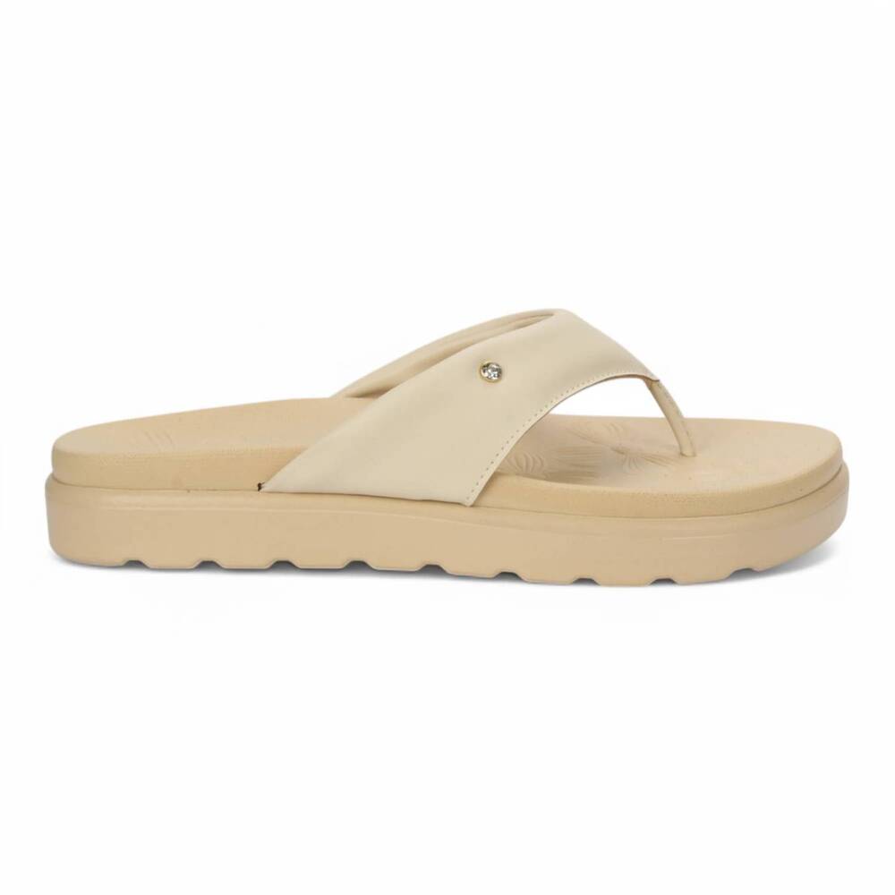 NEW LOVE RIO women's leblon seaside thong sandal in cream
